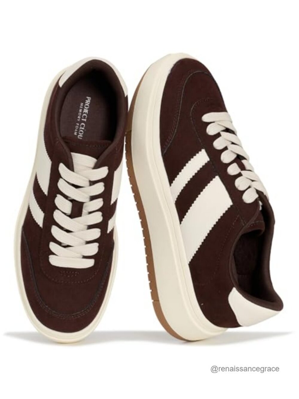 Platform Sneakers for Women Lace-Up Fashion Sneakers Comfortable Casual Shoes